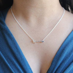 Dainty Tiny Arrow Necklace in Gold or Silver